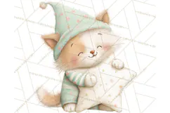 Baby Bedtime Animal Clipart PNG for Nursery Product Image 4