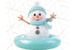 Christmas Characters Snow Tubing PNG Product Image 5