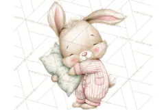 Baby Bedtime Animal Clipart PNG for Nursery Product Image 5