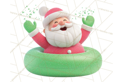 Christmas Characters Snow Tubing PNG Product Image 2