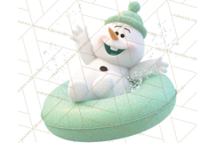 Christmas Characters Snow Tubing PNG Product Image 3