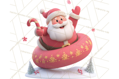 Christmas Characters Snow Tubing PNG Product Image 2
