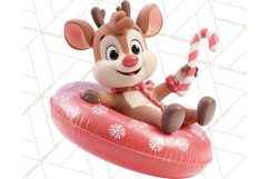 Christmas Characters Snow Tubing PNG Product Image 5