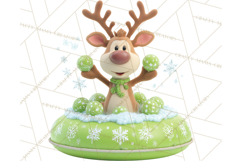 Christmas Characters Snow Tubing PNG Product Image 4