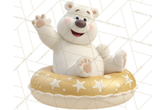 Christmas Characters Snow Tubing PNG Product Image 3