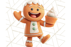 Cozy Christmas Bakery Gingerbread Clip Art PNG Festive Mini Product Image 5
