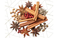 Cozy Christmas Bakery Gingerbread Clip Art PNG Festive Mini Product Image 2