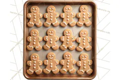 Cozy Christmas Bakery Gingerbread Clip Art PNG Festive Mini Product Image 2