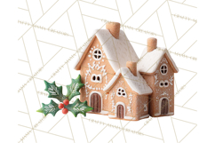 Cozy Christmas Bakery Gingerbread Clip Art PNG Festive Mini Product Image 3