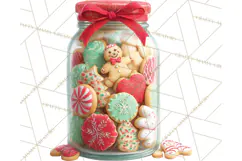 Cozy Christmas Bakery Gingerbread Clip Art PNG Festive Mini Product Image 2