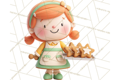 Cozy Christmas Bakery Gingerbread Clip Art PNG Festive Mini Product Image 4