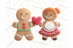 Cozy Christmas Bakery Gingerbread Clip Art PNG Festive Mini Product Image 2