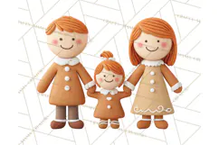 Cozy Christmas Bakery Gingerbread Clip Art PNG Festive Mini Product Image 3
