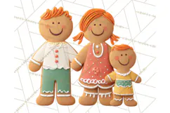 Cozy Christmas Bakery Gingerbread Clip Art PNG Festive Mini Product Image 4