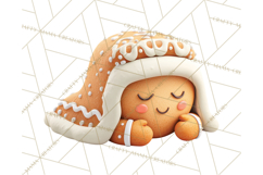 Cozy Christmas Bakery Gingerbread Clip Art PNG Festive Mini Product Image 5