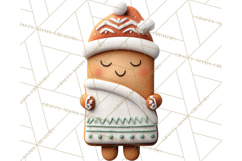 Cozy Christmas Bakery Gingerbread Clip Art PNG Festive Mini Product Image 2