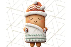 Cozy Christmas Bakery Gingerbread Clip Art PNG Festive Mini Product Image 2