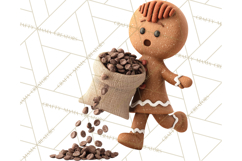 Cozy Christmas Bakery Gingerbread Clip Art PNG Festive Mini Product Image 5
