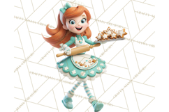 Cozy Christmas Bakery Gingerbread Clip Art PNG Festive Mini Product Image 2