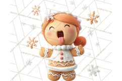 Cozy Christmas Bakery Gingerbread Clip Art PNG Festive Mini Product Image 3