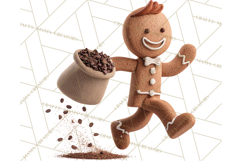 Cozy Christmas Bakery Gingerbread Clip Art PNG Festive Mini Product Image 5