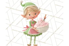 Cozy Christmas Bakery Gingerbread Clip Art PNG Festive Mini Product Image 4