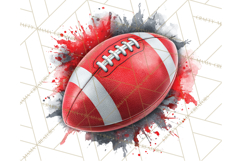 Football Clipart PNG with Team Color Paint Splash Design Product Image 4