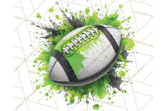 Football Clipart PNG with Team Color Paint Splash Design Product Image 5