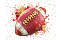 Football Clipart PNG with Team Color Paint Splash Design Product Image 3