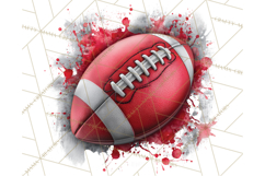 Football Clipart PNG with Team Color Paint Splash Design Product Image 5