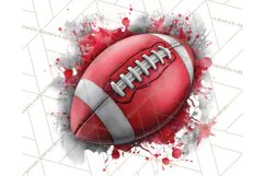 Football Clipart PNG with Team Color Paint Splash Design Product Image 5