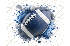 Football Clipart PNG with Team Color Paint Splash Design Product Image 4