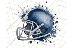 Football Clipart PNG with Team Color Paint Splash Design Product Image 3