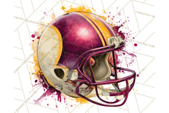 Football Clipart PNG with Team Color Paint Splash Design Product Image 4