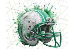 Football Clipart PNG with Team Color Paint Splash Design Product Image 5