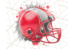 Football Clipart PNG with Team Color Paint Splash Design Product Image 2