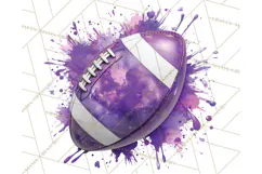 Football Clipart PNG with Team Color Paint Splash Design Product Image 3