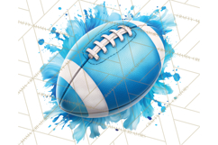 Football Clipart PNG with Team Color Paint Splash Design Product Image 4