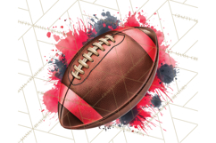 Football Clipart PNG with Team Color Paint Splash Design Product Image 5