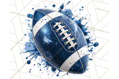 Football Clipart PNG with Team Color Paint Splash Design Product Image 2