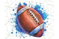 Football Clipart PNG with Team Color Paint Splash Design Product Image 5