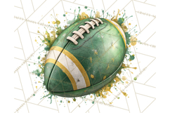 Football Clipart PNG with Team Color Paint Splash Design Product Image 2
