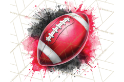 Football Clipart PNG with Team Color Paint Splash Design Product Image 2