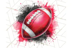 Football Clipart PNG with Team Color Paint Splash Design Product Image 2
