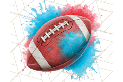 Football Clipart PNG with Team Color Paint Splash Design Product Image 4