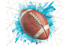 Football Clipart PNG with Team Color Paint Splash Design Product Image 5