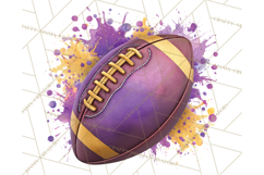 Football Clipart PNG with Team Color Paint Splash Design Product Image 4