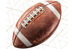 Football Clipart PNG with Team Color Paint Splash Design Product Image 4