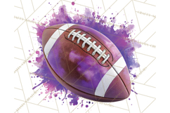 Football Clipart PNG with Team Color Paint Splash Design Product Image 4