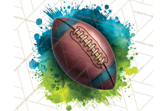 Football Clipart PNG with Team Color Paint Splash Design Product Image 2